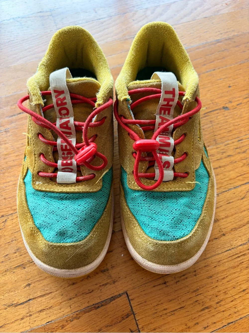 Animals Observatory x Reebok Kids' Suede & Mesh Sneakers in Yellow, Teal & Red